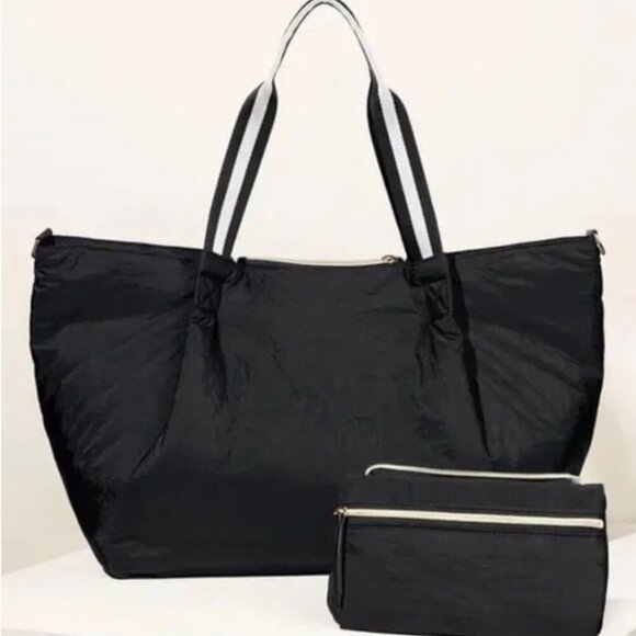 Stella Dot Zip It Large Tote Black - Picture 3 of 4